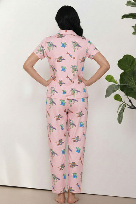 Zivame Toy Story Buttersoft Knit Poly Pyjama Set - Crystal Rose — image 4